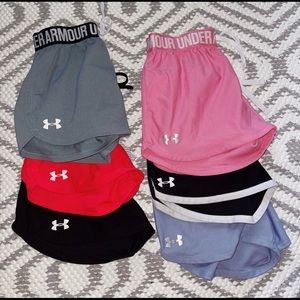 six pairs of under armor shorts